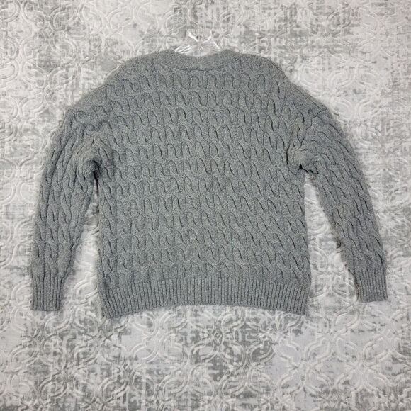 Joie Sweater Womens Medium Gray Chunky Knit Button-Up Cardigan Long Sleeve - Picture 5 of 7